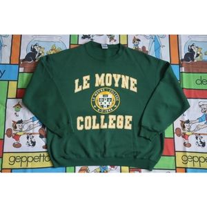 90s VTG Champion Le Moyne Crewneck Sweatshirt Sz XL Green